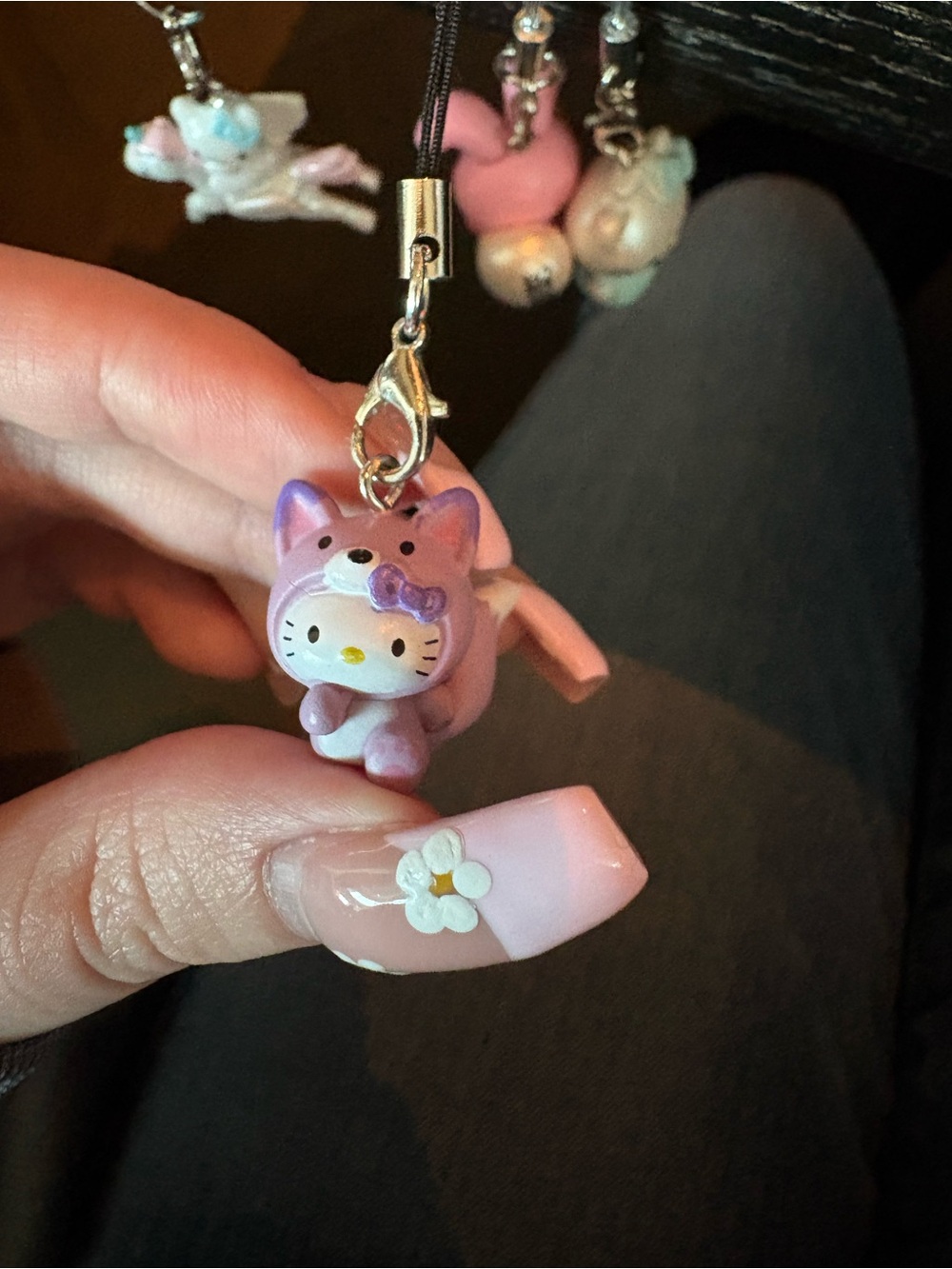Hello Kitty Purple Fox Phone Dangling Charm
